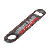 Beste vader in de wereld, gepatterd speed flessenopener (Voorkant Gekanteld)