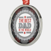 Beste vader in de wereld, Gepatterned Metal Ornam Metalen Ornament (Links)