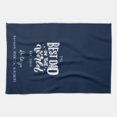 Beste vader in de wereld gepersonaliseerde vaders  theedoek (Horizontaal)