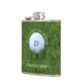 Beste vader in de wereld Golfing Hero Green Golfer Heupfles (Links)
