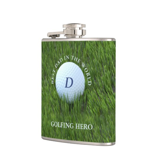 Beste vader in de wereld Golfing Hero Green Golfer Heupfles (Links)