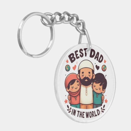 Beste vader in de wereld - Liefdevolle moslim vade Sleutelhanger (Voorkant Links)