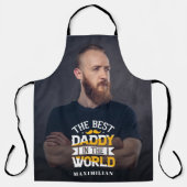 Beste vader in de wereld, naam & foto schort (Voorkant)