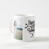 Beste vader in de wereld twee foto koffiemok (Voorkant links)