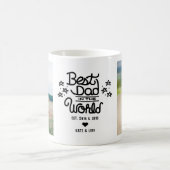 Beste vader in de wereld twee foto koffiemok (Center)