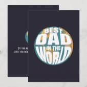 Beste vader in de wereld Vaderdag Eenvoudige Vinta Feestdagenkaart (Voorkant / Achterkant)