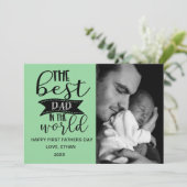Beste vader in de wereld - vaders fotokaart kaart (Staand voorkant)