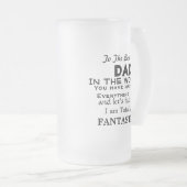 Beste vader in de WereldFUNNY FATHER GIFT Matglas Bierpul (Voorkant rechts)