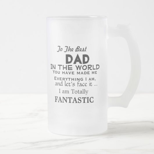 Beste vader in de WereldFUNNY FATHER GIFT Matglas Bierpul (Rechts)
