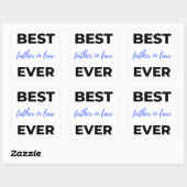 Beste vader in de wet van 2 jaar vierkante sticker (Vel)