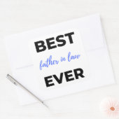 Beste vader in de wet van 2 jaar vierkante sticker (Envelop)