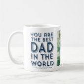 Beste vader in de World Blue Photo Vaderdag Koffiemok (Links)