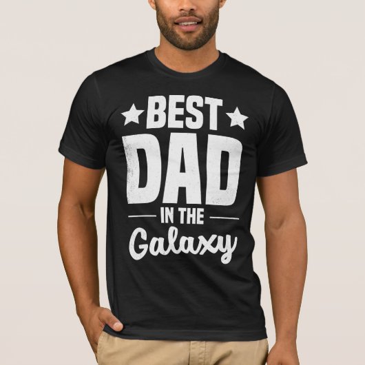 beste vader in het Galaxy Shirt | Grappige vader (Voorkant)
