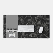 Beste vader in het spel Digitale Dark Desk Mat (Keyboard & Muis)