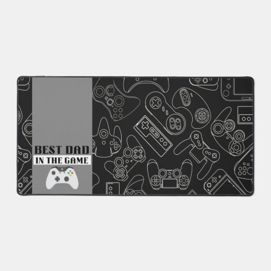 Beste vader in het spel Digitale Dark Desk Mat (Voorkant)