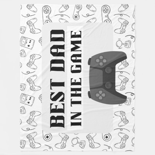 Beste vader in het spel Schets wit groot Fleece Deken (Voorkant)