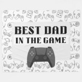 Beste vader in het spel Schets wit groot Fleece Deken (Voorkant (Horizontaal))