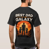 Beste vader in het sterrenstelsel vaderdag T-shirt (Achterkant)