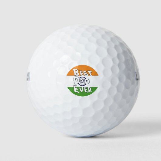 Beste vader in India vlag Golfballen (Voorkant)