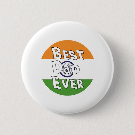 Beste vader in India vlag Ronde Button 5,7 Cm (Voorkant)