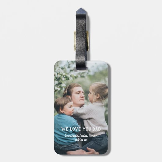  beste vader jaagend op Logo Vaderdag Bagagelabel (Achterkant verticaal)