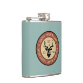  beste vader jaagend op Logo Vaderdag Heupfles (Rechts)