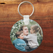  beste vader jaagend op Logo Vaderdag Sleutelhanger (Achterkant)