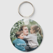  beste vader jaagend op Logo Vaderdag Sleutelhanger (Achterkant)