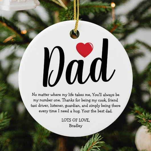 Beste Vader Kerstmis Keramische Versiering Keramisch Ornament