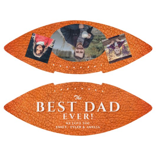 Beste vader leder print vaderdag 3 Foto's American Football (Panelen)