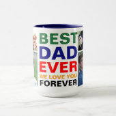 Beste vader liefde voor ooit foto Grote Koffiebeke Mok (Midden)