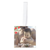 Beste vader mam Gold kerstfoto Collage Decoratie (Voorkant)