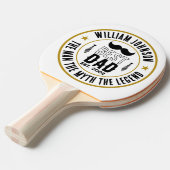 Beste vader, Man Myth Legend Vaderdag Tafeltennisbatje (Voorkant Gekanteld)
