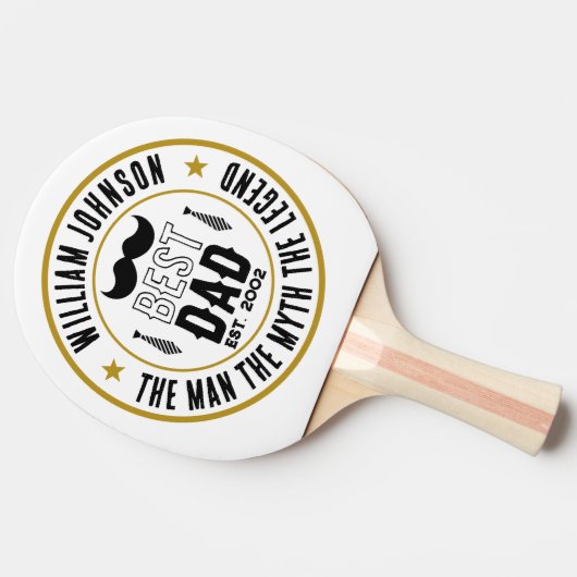 Beste vader, Man Myth Legend Vaderdag Tafeltennisbatje (Zijkant)