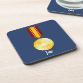 Beste Vader Medaille Broche Vaderdag Bier Onderzetter (Linkerzijde)