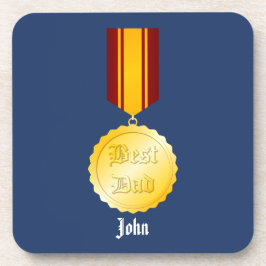 Beste Vader Medaille Broche Vaderdag Bier Onderzetter