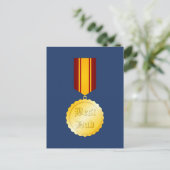 Beste Vader Medaille Broche Vaderdag Briefkaart (Staand voorkant)