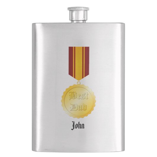 Beste Vader Medaille Broche Vaderdag Flacon (Voorkant)