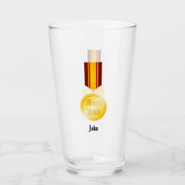 Beste Vader Medaille Broche Vaderdag Glas