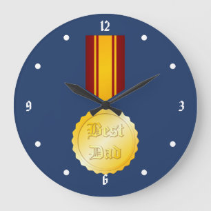 Beste Vader Medaille Broche Vaderdag Grote Klok