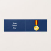 Beste Vader Medaille Broche Vaderdag Kaart (Buitenkant ongevouwen)
