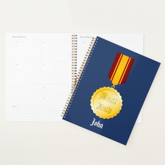 Beste Vader Medaille Broche Vaderdag Planner (Display)