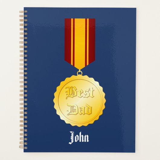 Beste Vader Medaille Broche Vaderdag Planner (Voorkant)