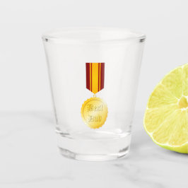 Beste Vader Medaille Broche Vaderdag Shot Glas