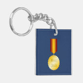 Beste Vader Medaille Broche Vaderdag Sleutelhanger (Voorkant Links)