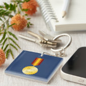 Beste Vader Medaille Broche Vaderdag Sleutelhanger (Voorkant Rechts)