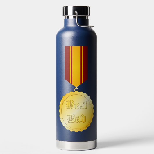 Beste Vader Medaille Broche Vaderdag Waterfles (Links)