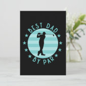 Beste vader met een golfcadeau voor papa kaart (Staand voorkant)