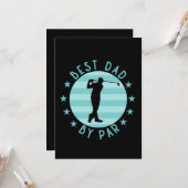 Beste vader met een golfcadeau voor papa kaart (Voorkant / Achterkant in situ)