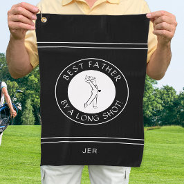 Beste vader met een grote voorsprong Schattige zwa Golfhanddoek